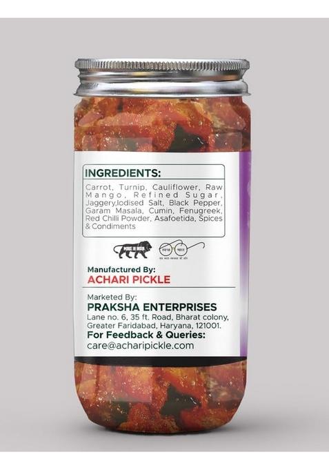 Achari Pickles Sweet Gobhi Gajar Shalgam Mango Chutney Mix Punjabi 400 Gm Ghar Ka Achar