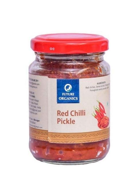 Future Organics –Eat Oragnic Be Organic Red Chili Andhra Pickle 160 Grams | 100 Fresh Achar With Homemade Taste Pure Natural Healthy Ingredients