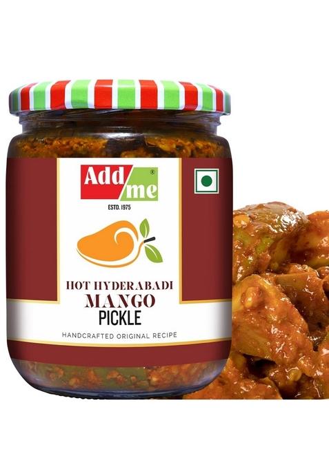 Add Me Home Made Hot Mango Pickle Andhra Pickles With Garlic And Ginger 500Gm South Indian Aam Ka Achar Adrak Lahsun Masala