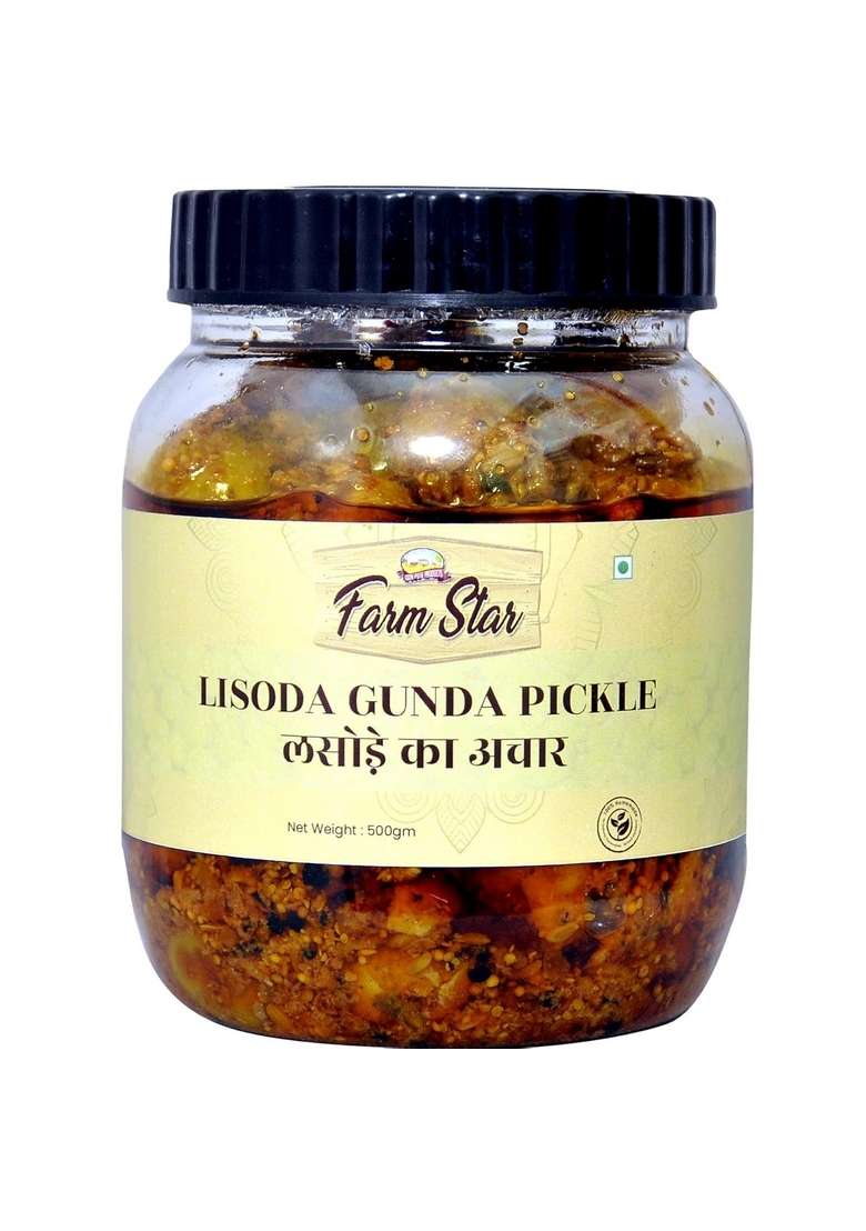 Farm Star Lisoda Gunda Pickle 500Gm 350Gm Jaggery Cubes Free - Indya