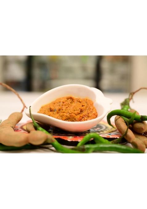 Siaksh Special Fresh Spicy Tamarind Imli And Greenchilli Pickle 100Gm