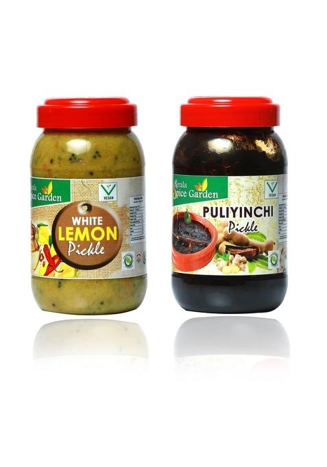Kerala Spice Garden White Lemon Puliyinchi Pickle | 100 Natural Style Combo 500 Grams Tamarind