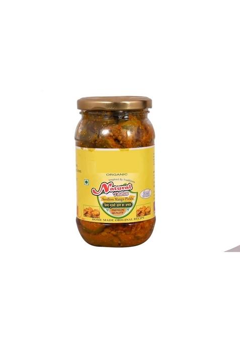 Natural Taste Seedless Mango Pickle Bina Guthli Aam Ka Achar 400G Homemade Pickles Nt 3