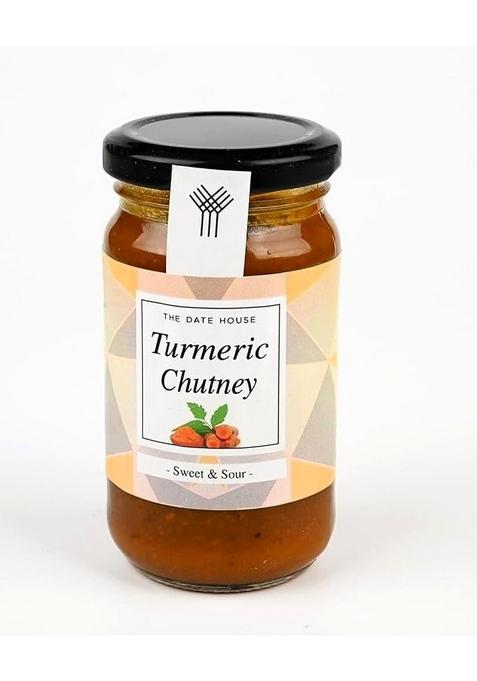 The Date House Turmeric Chutney | Sweet And Sour Haldi Ki Chutney| No Artificial Preservatives Or Flavors 100 Plastic Free Packaging Mouth Watering 225 Gm Pack Of 1