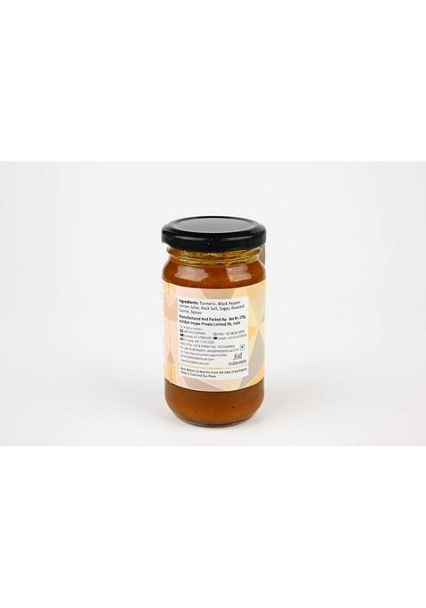 The Date House Turmeric Chutney | Sweet And Sour Haldi Ki Chutney| No Artificial Preservatives Or Flavors 100 Plastic Free Packaging Mouth Watering 225 Gm Pack Of 1