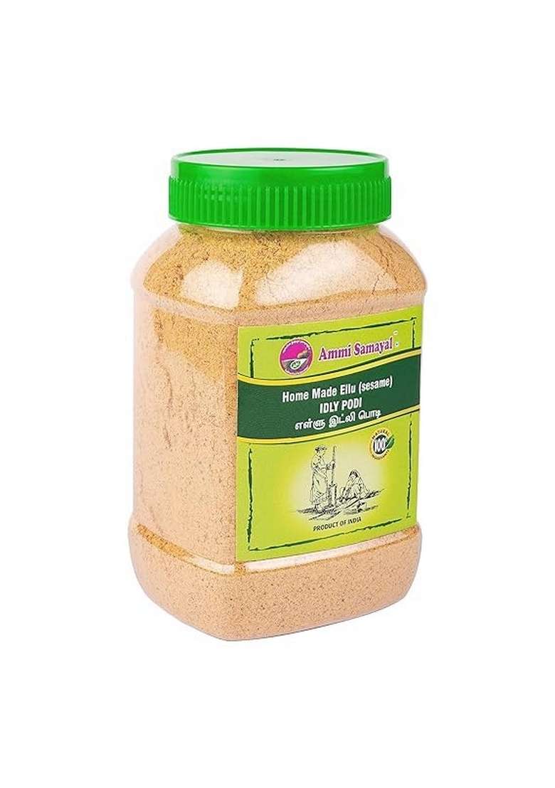 Ammi Samayal Combo | Organic Sesame Idly Chutney Podi Curry Leaves Powder Traditional South Indian Flavors 2 Pack X 200G Each Natural Ingredients Authentic Homemade Taste - Indya