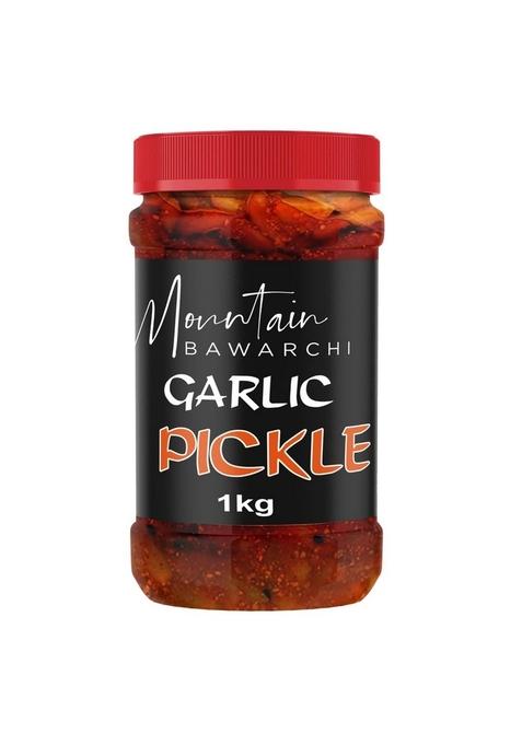 Mountain Bawarchi Garlic Pickle In Fresh | Homemade Lahsun Ka Achar No Preservatives Are Added 1Kg