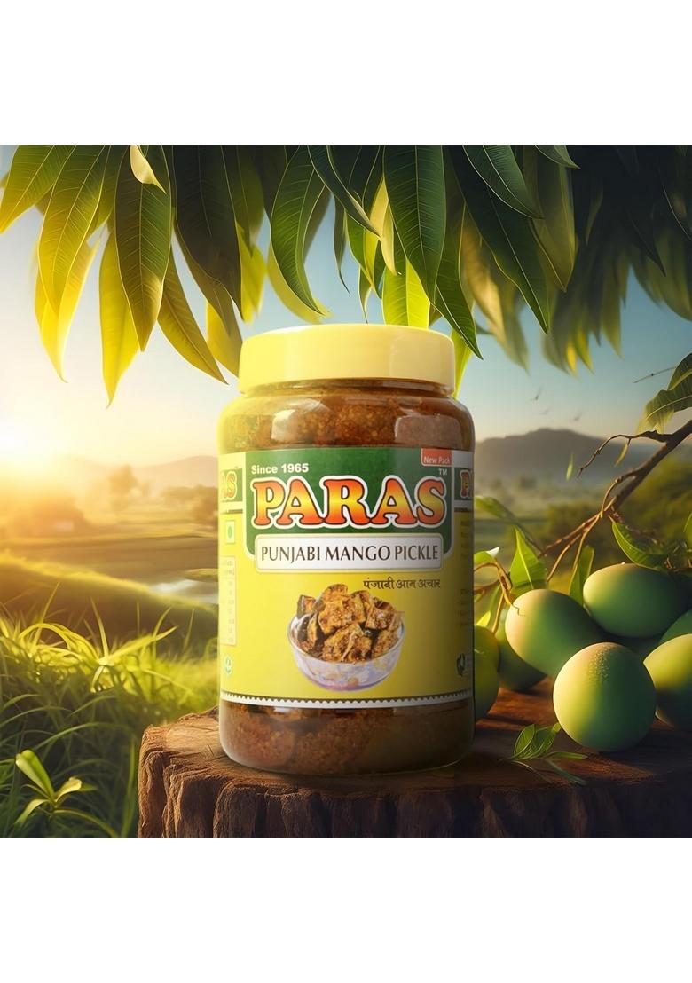 Paras Banarasi Punjabi Mango Pickle 500G | Aam Ka Achaar Made With Pulpy Desi Mangoes Whole Spices Spicy Tadka