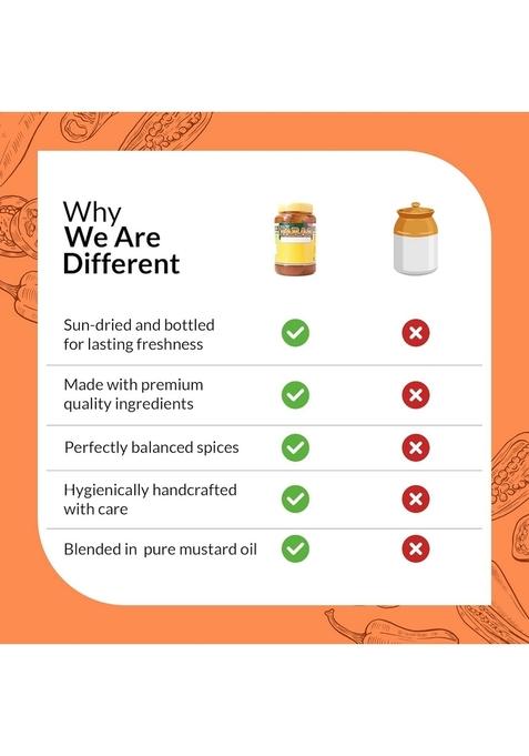 Paras Banarasi Punjabi Mango Pickle 500G | Aam Ka Achaar Made With Pulpy Desi Mangoes Whole Spices Spicy Tadka