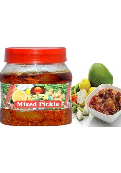 Sun Grow Food Punjabi Pachranga Mix Pickle Home Made Hand Mother Herbal Masala Organic Puchranga Super Mixed Masaledar Homemade Flavour Taste 500Gm