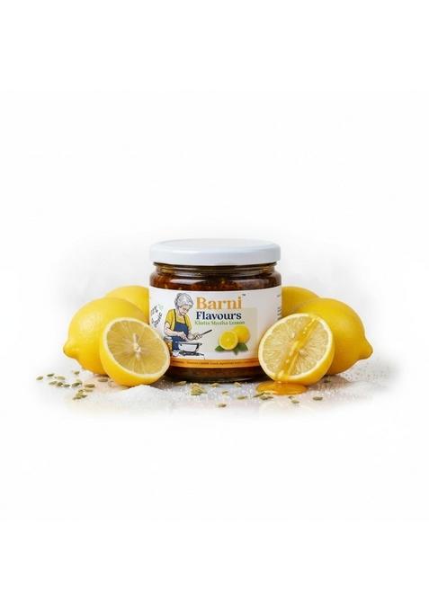Barni Flavours Authentic Homemade Sweet Lemon Pickle 300G | Traditional Indian Nimbu Ka Achar Spicy Zesty Made With Fresh Lemons Natural Spices No Preservatives Leak Proof Glass Jar