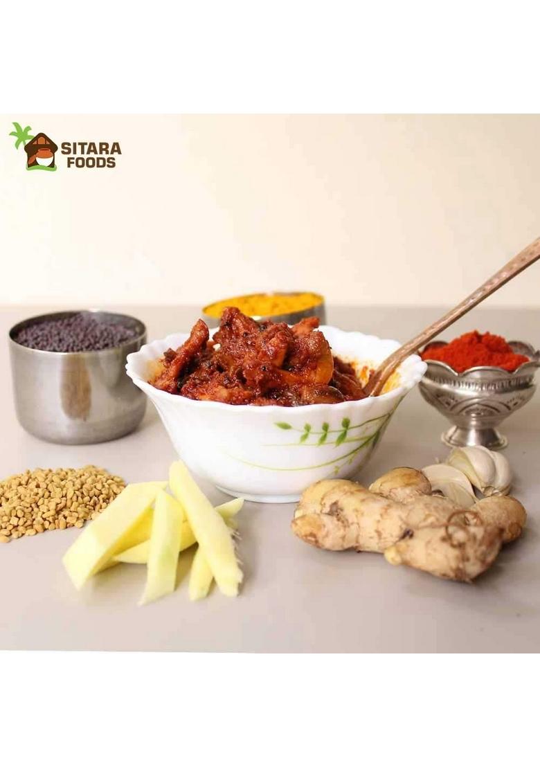 Sitara Foods Maagai Sliced Mango Pickle Aam Achar Andhra Style Home Made 500 Grams Pack