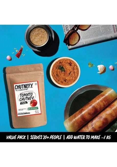 Chutnefy | Tomato Tamatar Chutney 100 Natural Ingredients Pack Of 2 250Gms 20 Servings No Cooking Required Artificial Colours Authentic Madras Style Red