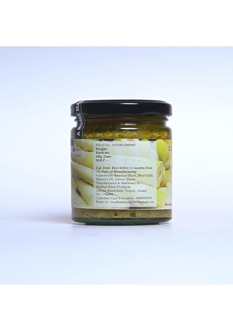 Madhur Pure Bamboo Shoot Pickle With Bhut Jolokia 200 Gram A Quality Home Made Food Products