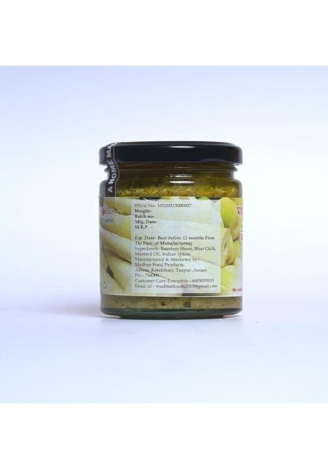 Madhur Pure Bamboo Shoot Pickle With Bhut Jolokia 200 Gram A Quality Home Made Food Products