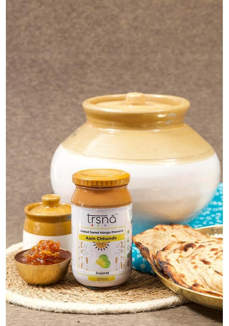 Trsna Grated Sweet Mango Preserve Chundo Pickle 450 Grams| Aam Ka Meetha Chundo| Achaar Made In Gujrat| Authentic Gujarati Pickle| Khatta | Fresh Pickles |Glass Jar