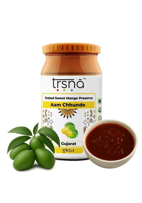 Trsna Grated Sweet Mango Preserve Chundo Pickle 450 Grams| Aam Ka Meetha Chundo| Achaar Made In Gujrat| Authentic Gujarati Pickle| Khatta | Fresh Pickles |Glass Jar