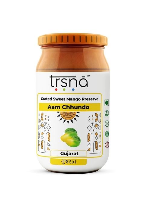 Trsna Grated Sweet Mango Preserve Chundo Pickle 450 Grams| Aam Ka Meetha Chundo| Achaar Made In Gujrat| Authentic Gujarati Pickle| Khatta | Fresh Pickles |Glass Jar