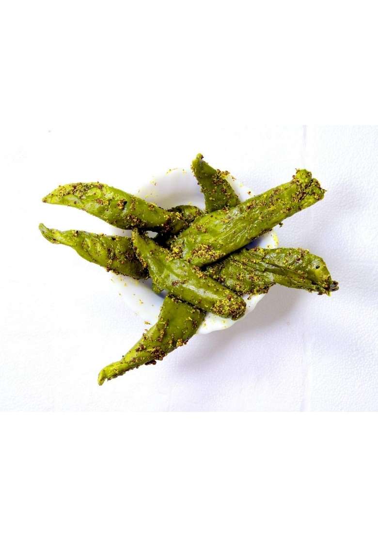 Organic Bites Marwari Athana Mirichi Green Chilli Pickle 1200 - Indya