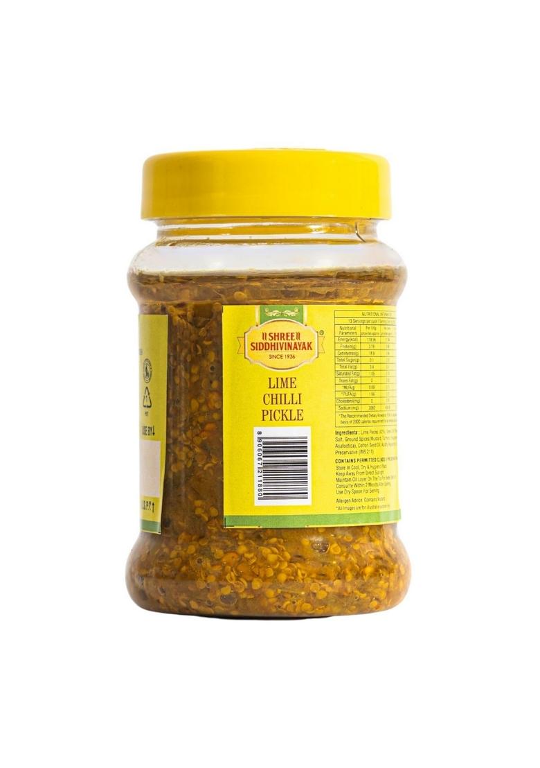 Shree Siddhivinayak Limbu Mirchi Pickle | Lemon Chilly Organic Homemade Made With Green No Artificial Colors 200G Pack Of 1