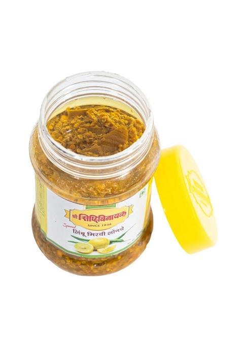 Shree Siddhivinayak Limbu Mirchi Pickle | Lemon Chilly Organic Homemade Made With Green No Artificial Colors 200G Pack Of 1