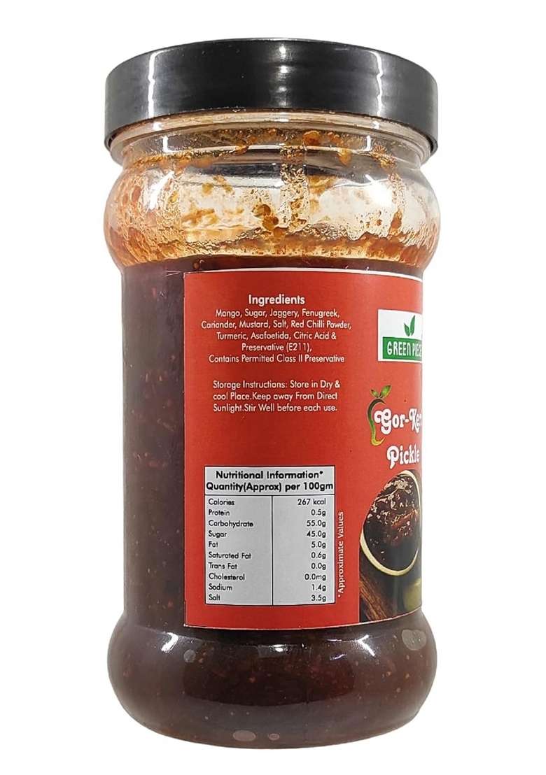 K3 Masala Green Piece Gor Keri Pickle 500Gm Pack Of 1 500 G - Indya