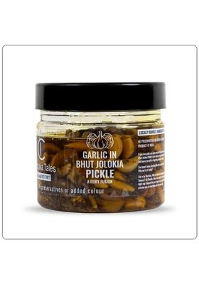 Chataka Tales Natural Garlic In Bhut Jolokia Pickle|250G| Naga Jolokia|Bih Jolokia|Dorset Naga|Raja Mirchi|Borbih Jolokia| Nagahari| Ghost Chilli| Viper Chilli | Lehsun Ka Achaar