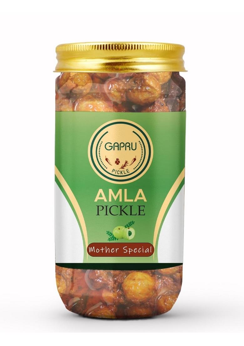 Gapru Pickle Mother Special Amla Homemade Fresh Gooseberry Ka Aachar 400G | Organic North Indian Healthy Traditional Home Made Achaar