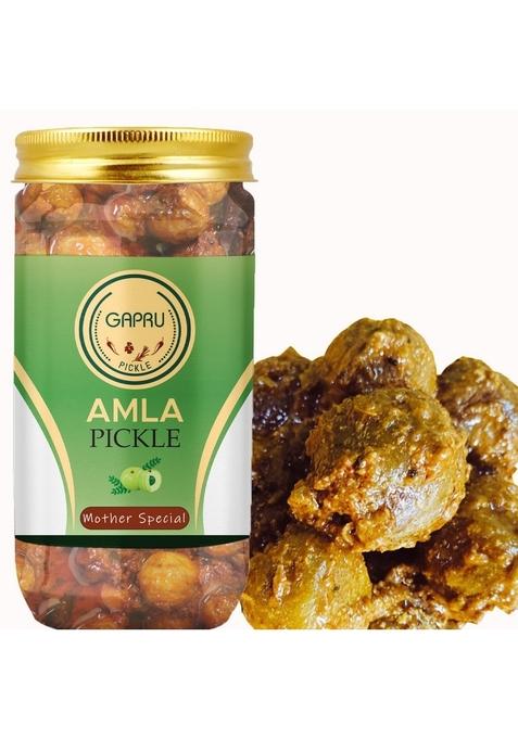 Gapru Pickle Mother Special Amla Homemade Fresh Gooseberry Ka Aachar 400G | Organic North Indian Healthy Traditional Home Made Achaar