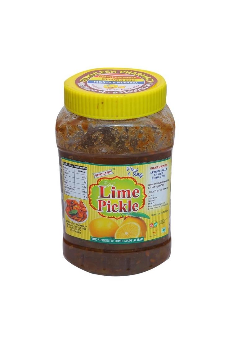 Gokulesh Lime Pickle 500Gm Without Onion Garlic Pickle| Nimbu Ka Achar| Home Made Dry And Less Oil With Love No Artificial Colors Added| Pack Of
