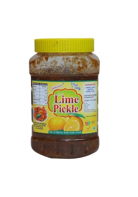 Gokulesh Lime Pickle 500Gm Without Onion Garlic Pickle| Nimbu Ka Achar| Home Made Dry And Less Oil With Love No Artificial Colors Added| Pack Of