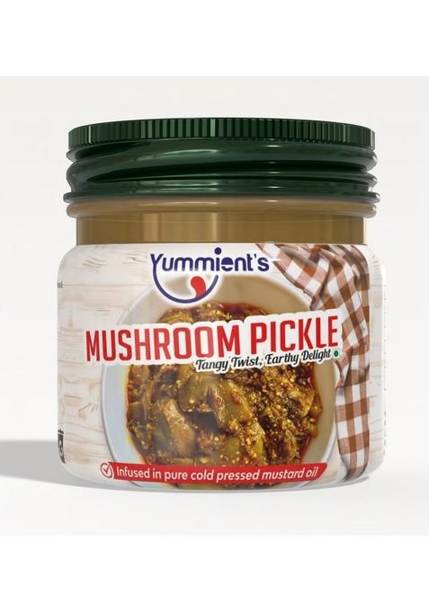 Yummient'S Mushroom Pickle | Tangy Twist Earthy Delight Small Batch Rich Umami Flavor Vegan Gluten Free All Natural Ghar Ka Swad