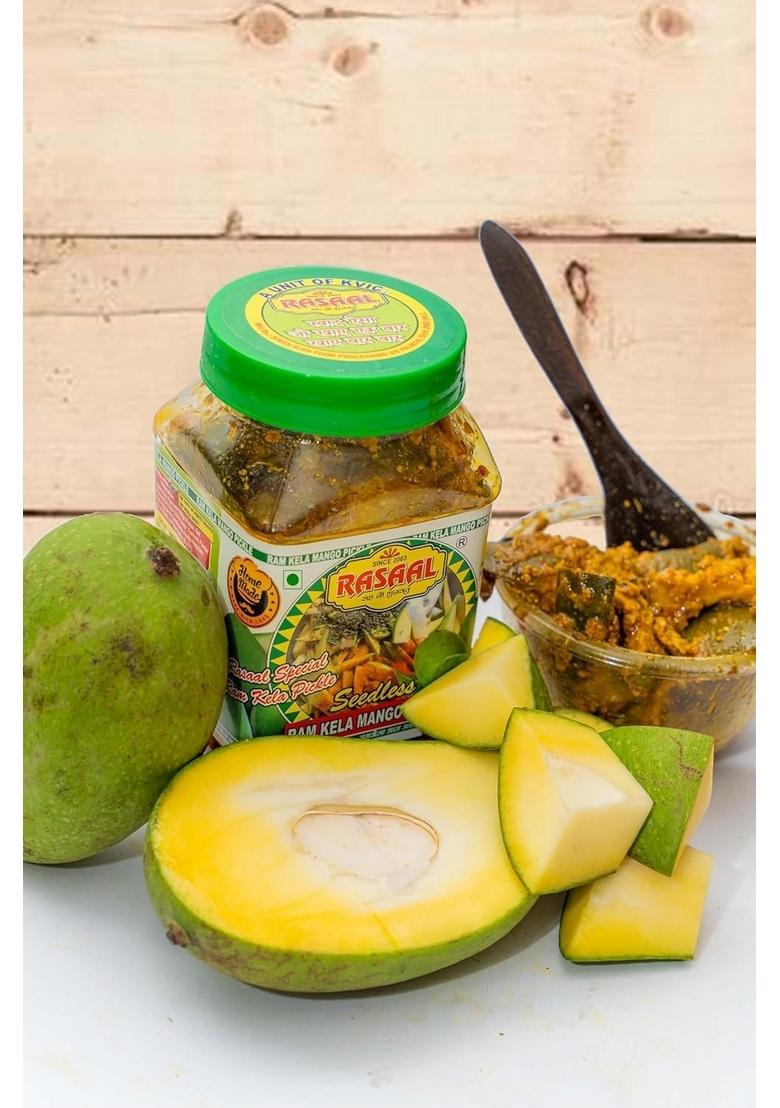 Rasaal Punjabi Aam Ka Achar Home Made Ramkela Mango Pickle North Indian Recipe | Organic Methods Used No Chemical Plastic Jar 860G
