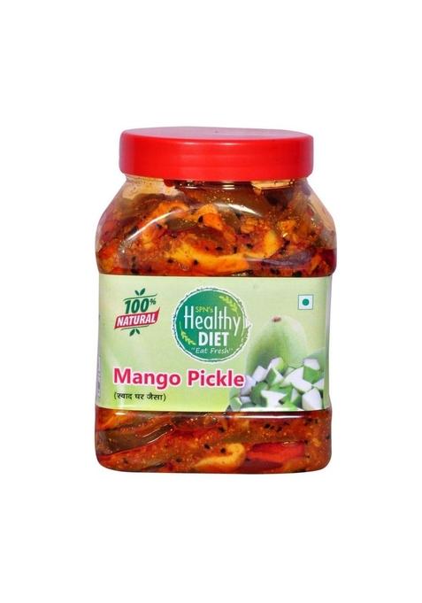 Healthy Diet Mango Pickle | No Preservatives Low Oil Tangy Salty Aam Ka Achar Homemade By Village Women Traditional Recipe Organically Processed Long Sized Pieces Home Made Mother 1 Kg