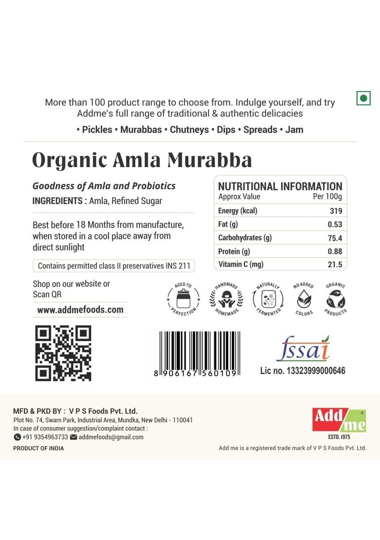 Add Me Amla Murabba 5 Kg Medium Size Pet Jar Without Syrup 1 X Immunity Boosters For Adults | Muraba Booster Traditional Indian Recipe Organic Awla Gooseberries Perfect Meals And Snacks
