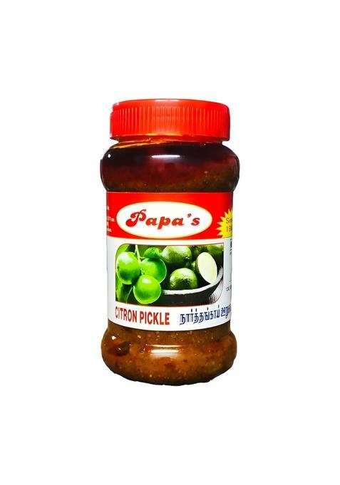 Papa'S Papas Citron Pickle 300Gm [ Made With Mustard Oil ]The Authentic South Indian Falvoured