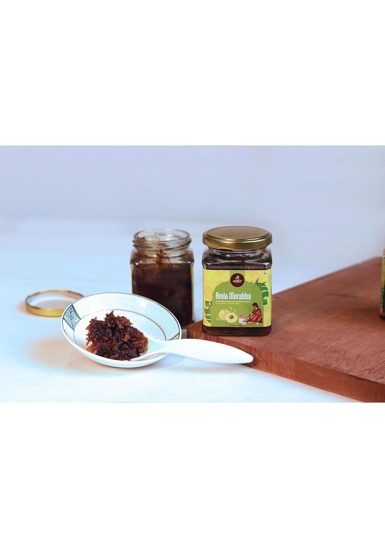 Amrut Elixir Of Life – Amla Murabba With Jaggery 250G | Homemade Khatta Meetha Chunda Oil Free No Preservatives Organic Gooseberry Pickle Rich In Vitamin C Antioxidants