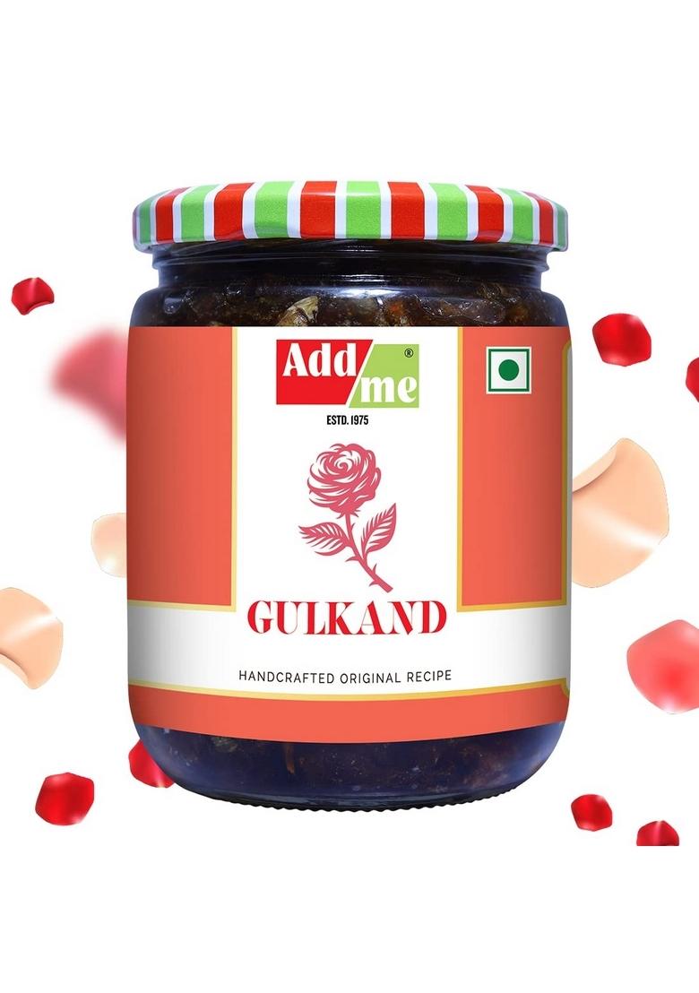Add Me Sweet Damask Rose Petal Gulkand 600Gm Homemade Recipe And Taste Glass Pack