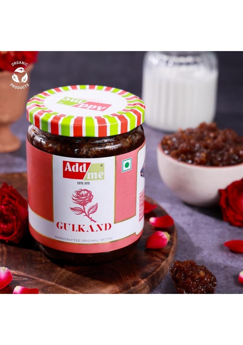 Add Me Sweet Damask Rose Petal Gulkand 600Gm Homemade Recipe And Taste Glass Pack