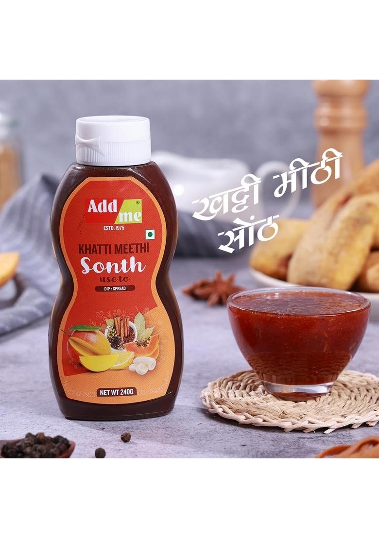 Add Me 4 In 1 Chutneys Of Khatti Meethi Sonth Chutney Dhania Pudina Sauce Mixed Pickle Mango Methi Dana Pickles | 200 240G Each Pack Classic Indian Travel