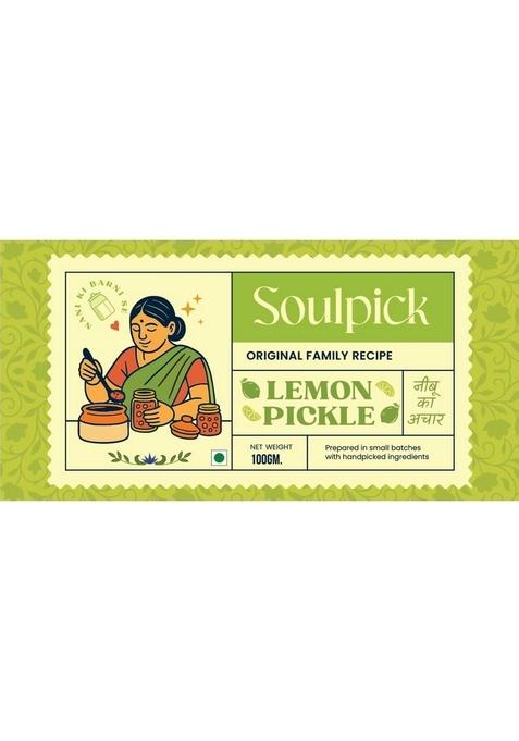 Soulpick Lemon Pickle 100Gm | Homemade Style Authentic Nani Ki Barni Ka Achar No Preservatives