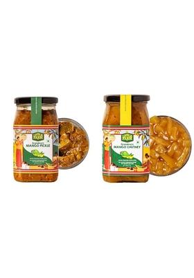 The Little Farm Co Punjabi Mango Pickle Aam Ka Achar | Less Oil Mustard Base Homemade Pickles With Saunf 400G And Sweet Chutney Ki 450G