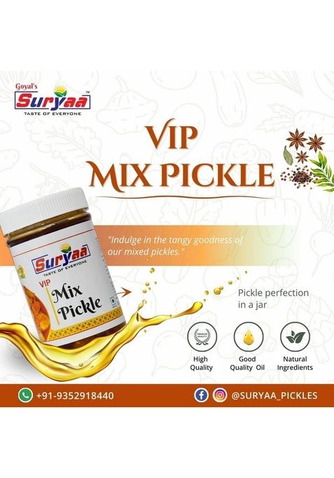 Goyal'S Suryaa Goyal Vip Mix Pickle | Traditional Indian Mixed Vegetable Achar Spicy Tangy Mustard Oil Based Homemade Style No Preservatives 500G
