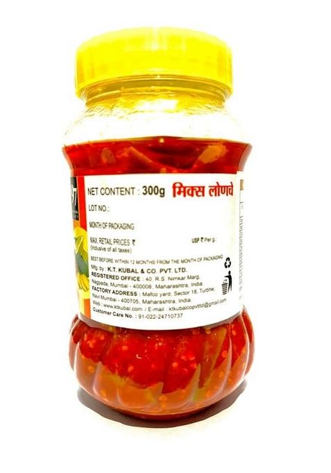 Kubal Mix Mango And Chilli Pickle Achar Combo Each 300Gm Handpicked Lemon Carrot Ginger Karwanda No Artificial Preservatives Colours Hygienic Practices Of 3