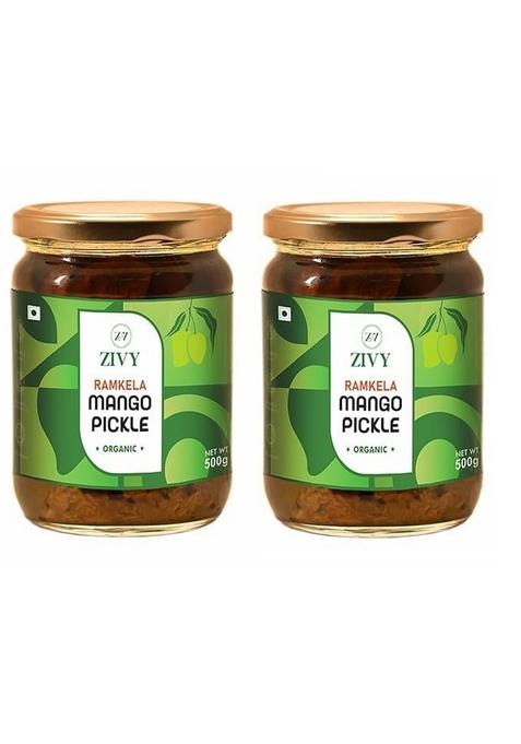 Zivy Ramkela Mango Pickles 100 Natural Fresh Mustard Oil Traditional Recipe No Preservatives Artificial Flavours Aaam Ka Achar Buy 1 Get 1Free आम का अचार 500 Gm