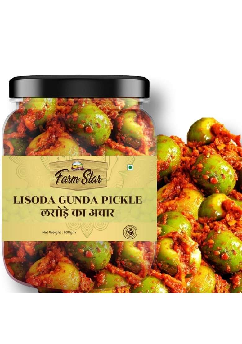 Farm Star 1 Kg Combo Pack 2 In Lisoda Gunda Pickle Leshua Ka Achar 500Gm Each - Indya