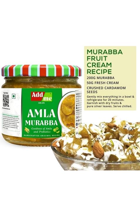 Add Me Dry Amla Murabba 300 Gm Seed Less Without Sugar Syrup Awla Glass Pack