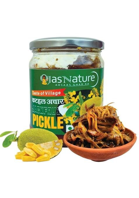 Ojas Nature Kathal Ka Achar 400G | Home Made Jackfruit Pickle 400 G Glass Jar Sun Dried No Preservatives