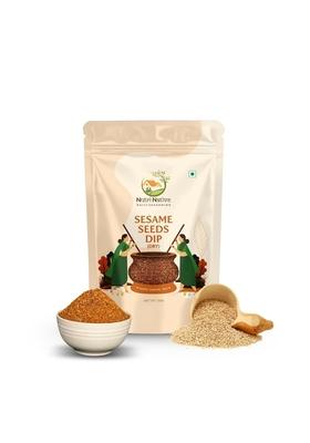 Nutrinative Sesame Seeds Dip 200G Instant White Til Chutney Powder No Preservatives Rich In Calcium Sugar Nutty For Rotis Parathas Rice Snacks
