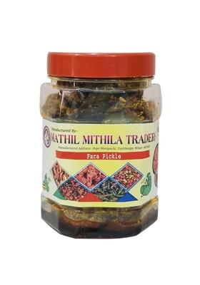 Mathil Mithila Traders Style Homemade Aam Ka Achaar | Tangy Spicy Mango Pickle In Mustard Oil Sukha Sun Dried Organic No Preservatives Artificial Colors Bihari 500G